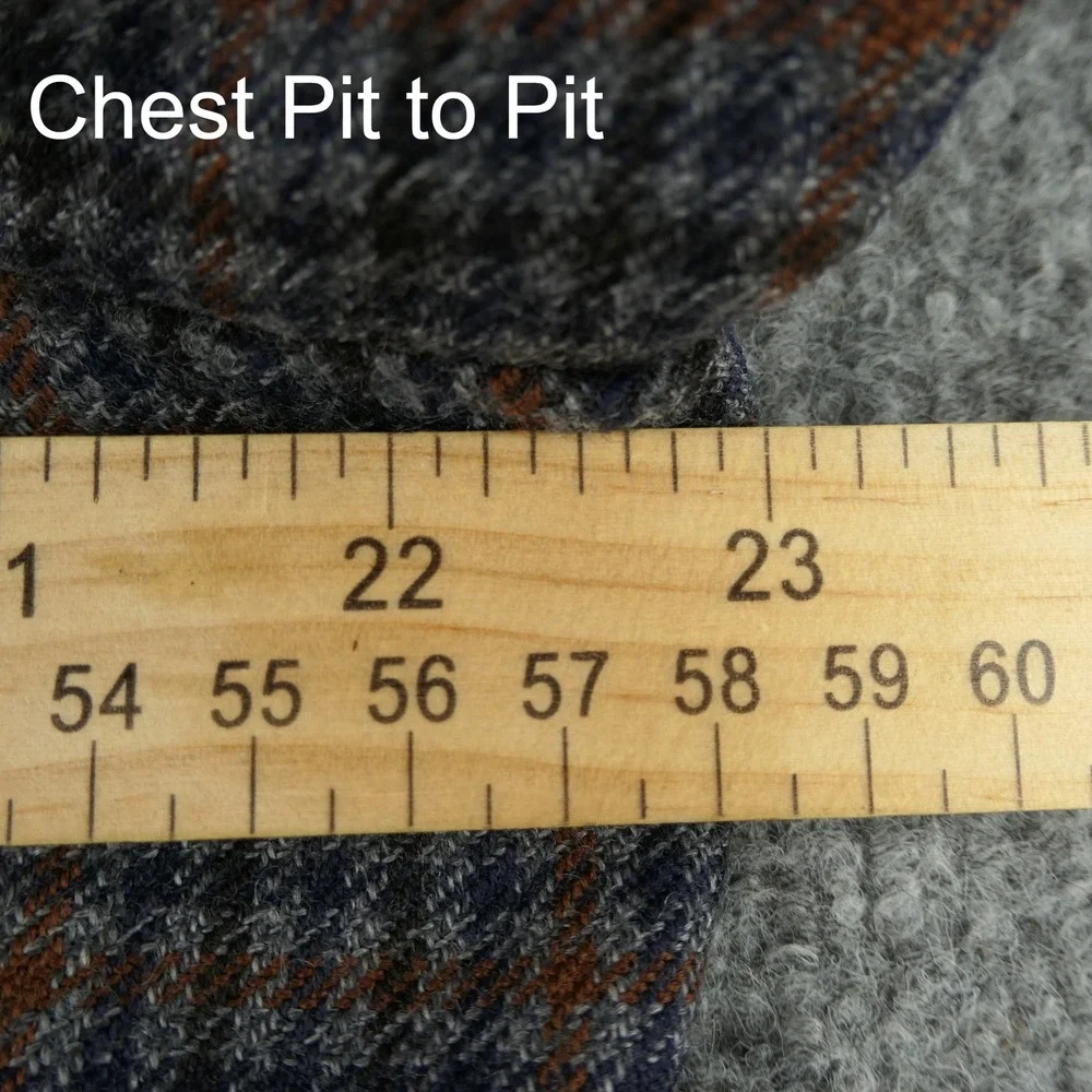 Stafford Sport Coat Men 44S Short Merino Wool Houndstooth Plaid Blazer Classic